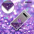 thumbnail image 3 of Funda para Samsung Galaxy S10 Plus con Brillo Líquido Flotante, Purpurina, Parachoques y Anillo Giratorio Soporte, 3 of 5