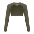 thumbnail image 2 of TaTaai Womens Long Sleeve Cutout Yoga Top Fitted Workout Shirt Breathable Running Training Tight Fit Fitness Sportswear Gift, 2 of 9