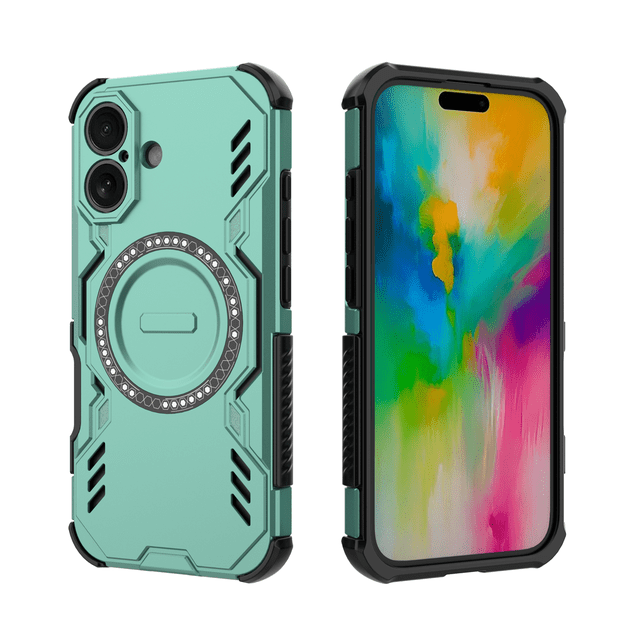 Funda GANGXUN para iPhone 16 , magnética, resistente a golpes, con soporte, unisex, carga inalámbrica