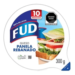 Queso panela FUD 43 10 rebanadas cuadradas 300 g