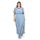 thumbnail image 5 of Vestido largo con abertura Roman Fashion / Tallas Extras, 2010 (Azul claro) azul 42, 5 of 6