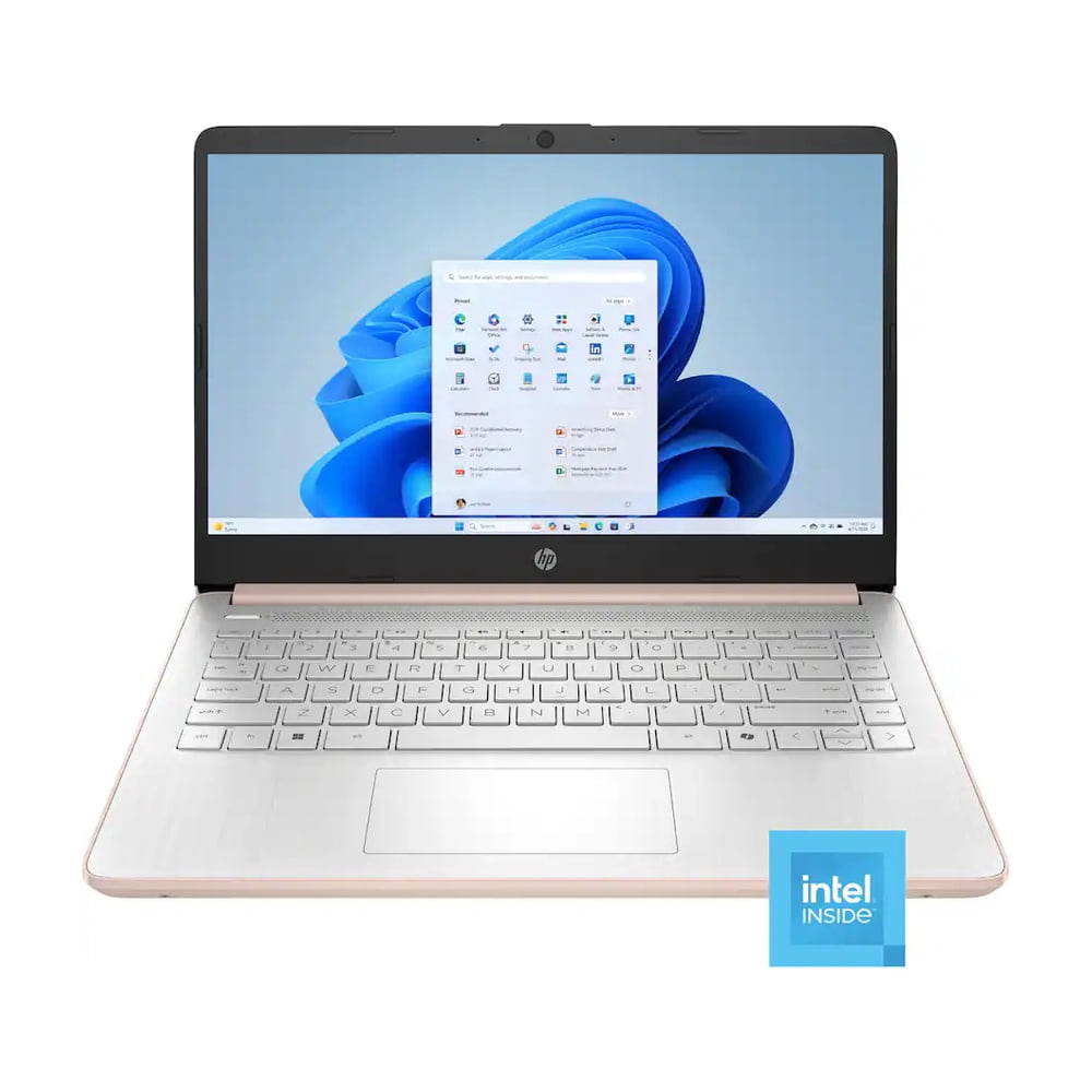 Laptop Hp 14" Hd Intel Celeron N150 4gb Ram 128gb Ufs Color Rosa