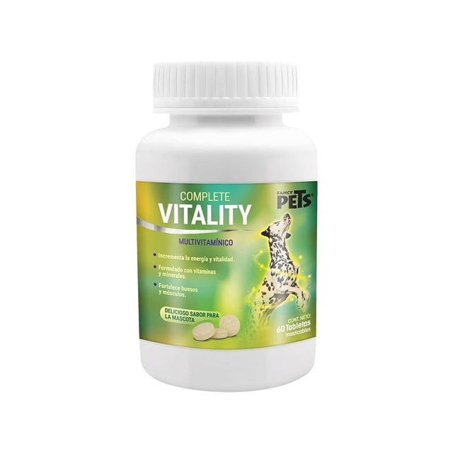 Tabletas Masticables para Perro Fancy Pets Vitality multivitamínico con 60 pzs