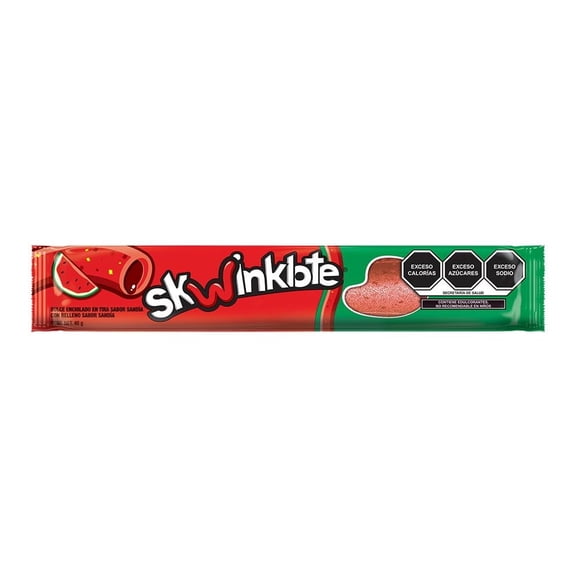Dulce enchilado Skwinklote en tira con relleno y sabor sandía 40 g