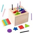 thumbnail image 1 of Cubo de clasificación de formas Juguete de clasificación de formas Cubo de actividades de madera Cubo de actividades para niños y niñas, Regalo de, 1 of 9