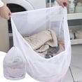 thumbnail image 1 of Large Mesh Laundry Bags with Drawstring, Delicates Wash Bag, Bra Sweater Protector, Machine Washable Garment Organizer, Reusable Fine Mesh Laundry Bag for Socks Lingerie Activewear Shoe Storage, 1 of 7