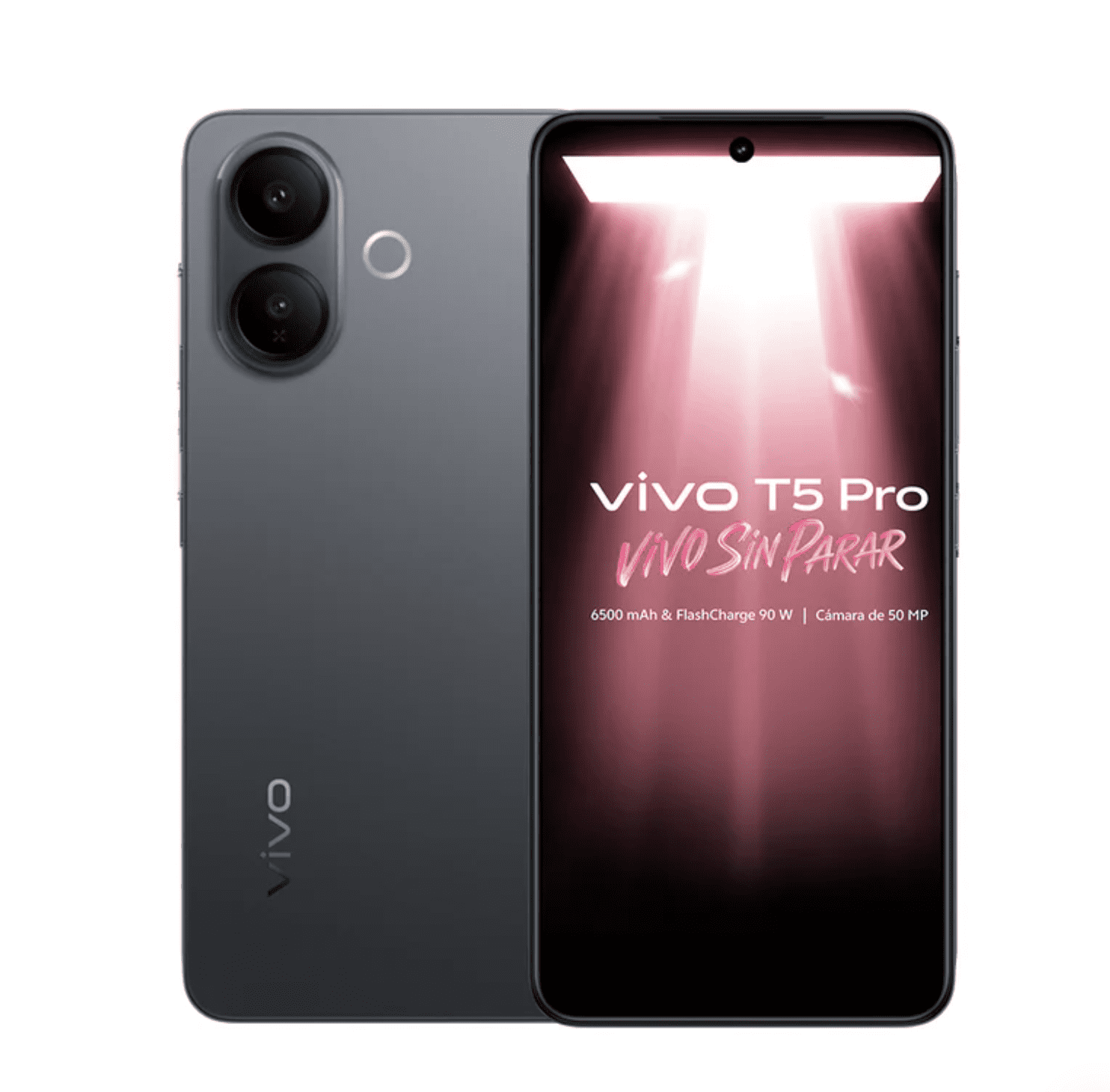 Celular smartphone Vivo T5 Pro 5g  Negro | 8 + 256gb | 6500 Mah | Cámara 50mp