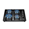 thumbnail image 1 of Parrilla de gas premium 4 quemadores 60 cm en vidrio templado con soporte circular de hierro fundido AVERA VT4, 1 of 11