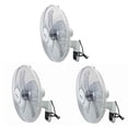 thumbnail image 1 of 3Pz Ventilador De Pared 18" 5 Aspas Blanco 70W Timer, 1 of 8