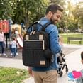 thumbnail image 2 of Mochila Pañalera Con Bolsa Mas Monedero Ecobaby Original Negro, 2 of 7