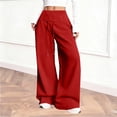 thumbnail image 2 of RKSTN Wide Leg Sweatpants for Women Plus Size High Waist Wide Leg Athletic Jogger Pants Womens Casual Solid Baggy Comfy Drawstring Running Gym Fitness Sport Pant with Pockets, 2 of 9