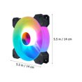 thumbnail image 2 of HINTRMENT 2Ud Ventiladores Rgb Para Computadora Con Estilizado Y Material ABS Resistente, 2 of 8