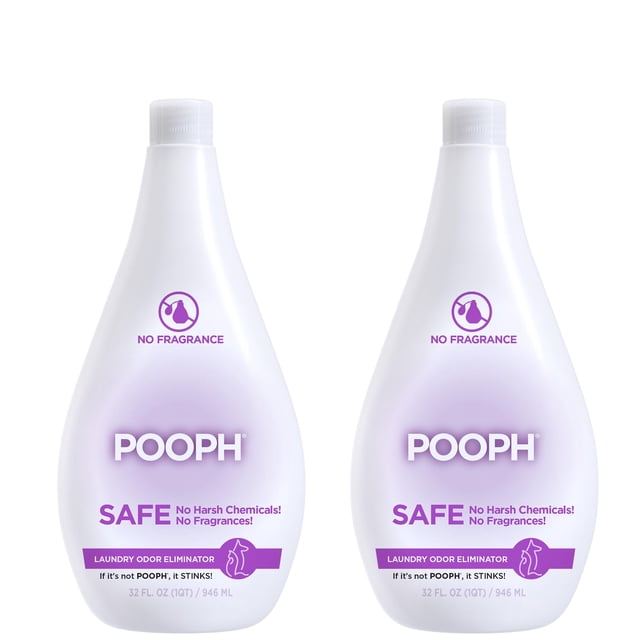 Aditivo para lavandería POOPH, eliminador de olores, 2 unidades, 946 ml, sin fragancia
