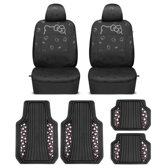 Fundas para asientos y tapetes para piso Carbella Hello Kitty de cuero PU