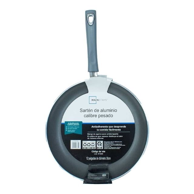 Sartén Mainstays de Aluminio Antiadherente Gris 30 cm