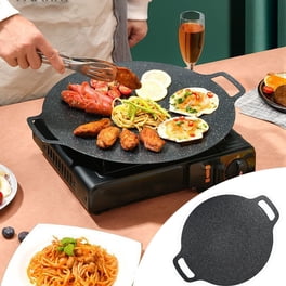 Multi-Griddle Grill Pan | Heavy-Duty Cast Iron | Non-Stick BBQ, Baking, Frying | Double Ear Handles | Electromagnetic Compatible | Detachable Legs | Outdoor Camping & Kitchen Use | 1-Pack | Large