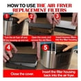 thumbnail image 4 of Air Fryer Replacement Filters, Filters Accessories Compatible for Instant Air Fryer Vortex Plus 6QT Can Odor Erase 16Pcs, 4 of 5