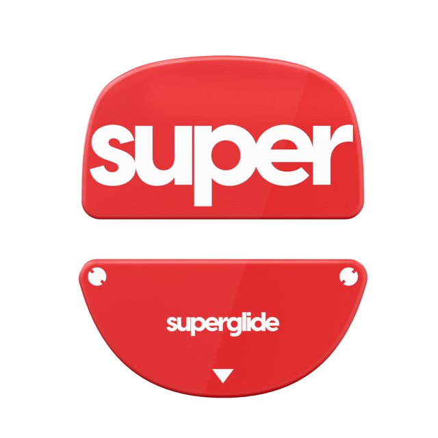 Patines para mouse Pulsar Superglide2 de vidrio ultraresistente rojo