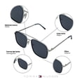 thumbnail image 4 of Lentes de Sol Tommy Hilfiger Hombre X62070 Outlook Marco de Plástico Color Negro con Filtro 100% UV, 4 of 5