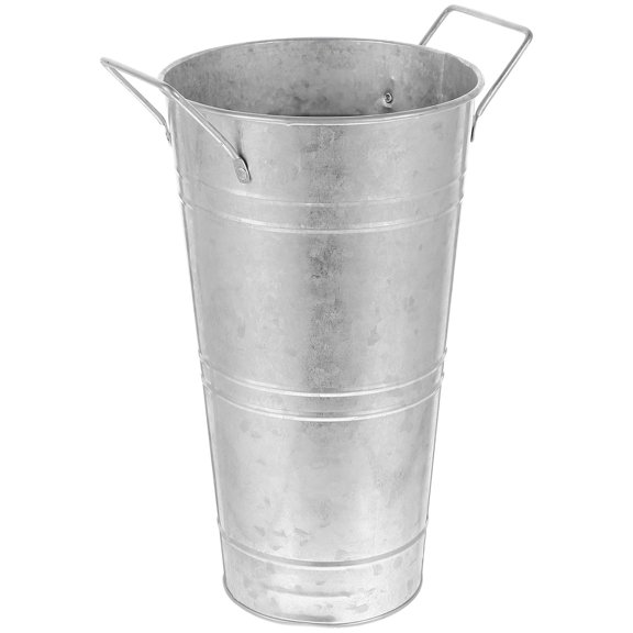 WRITWAA Florero De Hierro Vintage Plateado Para Rústica Con Retro Y Durabilidad