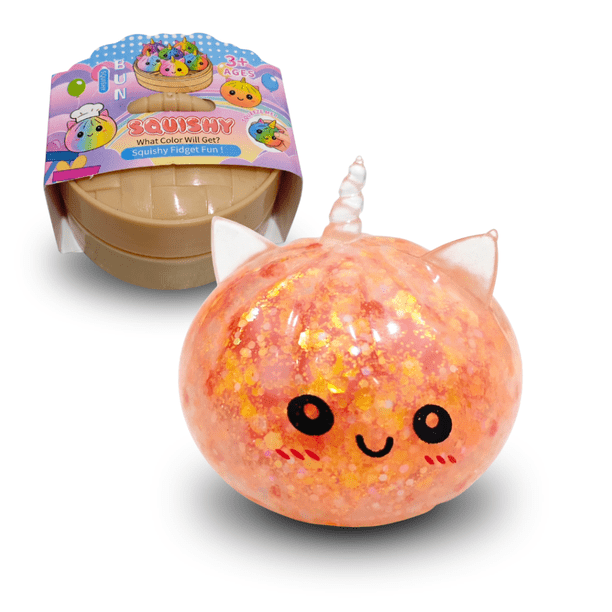 Squishy Dumpling Juguete Antiestres Fidget Tamaño Chico De Unicornio Hidrogel Sorpresa