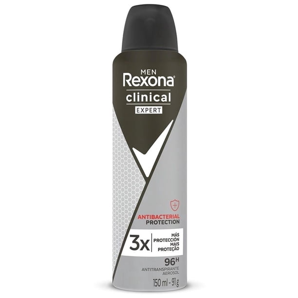 Antitranspirante Rexona clinical expert en aerosol para caballero 150 ml