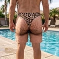 thumbnail image 3 of Wrongduck Shorts de Playa Tropicales Hawaianos para Hombre, Calzoncillos de Cuerpo Peludo 3D con Gráfico, Trajes de Baño, Divertidos Calzoncillos Falsos con Estampado de Leopardo 3D Shorts de Playa, 3 of 5