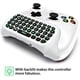 thumbnail image 2 of MoKo Xbox One Mini teclado retroiluminado verde, 2.4G Receptor inalámbrico Chatpad Mensaje Teclado de juego Teclado, con auriculares y conector de audio, para Xbox One / S / Elite / Series X / Series, 2 of 3