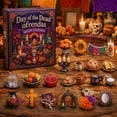 thumbnail image 2 of Day of the Dead Ofrendas Advent Calendar Cuenta Regresiva de 24 Días con Adornos 2D de Acrílico con Temática Cultural para Exhibición en Estante y Escritorio y Decoración Festiva (Calendario-Dead, 2 of 5