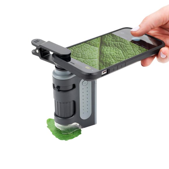 Microscopio de Bolsillo Carson MicroBrite Pro LED con Sistema de Lente Asférica y Clip Digital para