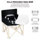 thumbnail image 2 of Periquera Para Bebe Portatil Plegable Silla Comer Ajustable, 2 of 7