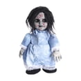 thumbnail image 1 of Muñeco fantasma de Halloween para interior y exterior con sonido e iluminación, decoración de terror. Vestido azul, 1 of 9