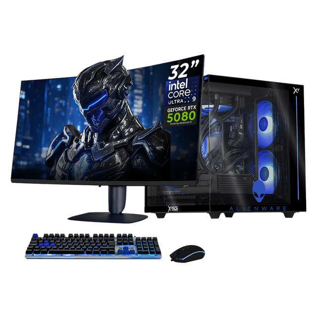 Xtreme PC IA Ultra ALIENWARE NVIDIA GeForce RTX 5080 Intel Core Ultra 9 285 32GB DDR5 SSD 1TB Monitor Curvo 32 180Hz Sistema Liquido WIFI IA profesional para cargas intensivas
