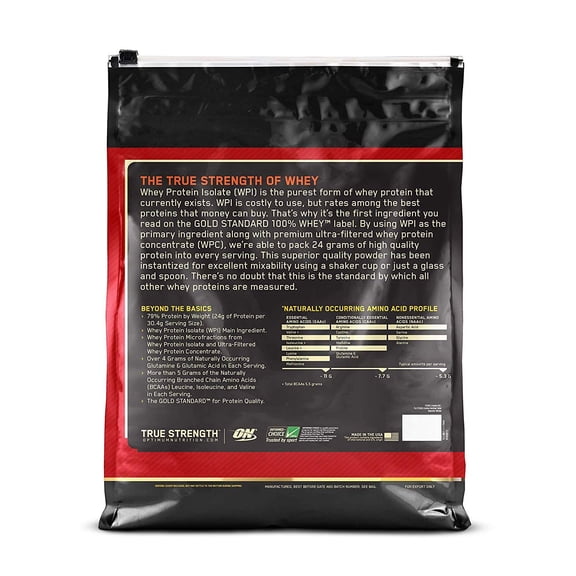 Proteína ON GS 100% Whey Vainilla (Bolsa 10 LB) Optimum Fitness Town 1063405