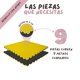 thumbnail image 2 of Piso Tatami 9m² 9pz Artes Marciales Gym Foamy 100x100x2cm Amarillo/Negro, 2 of 5