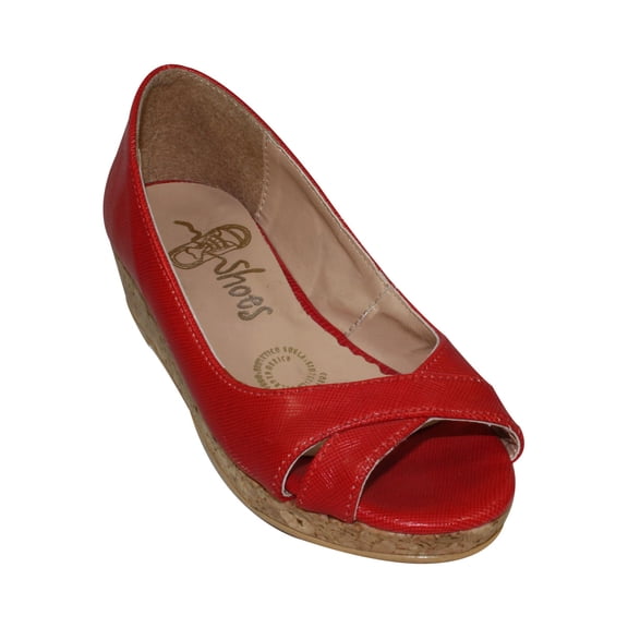 SANDALIA CUÑA LEON NIÑA ROJO SINTETICO 440