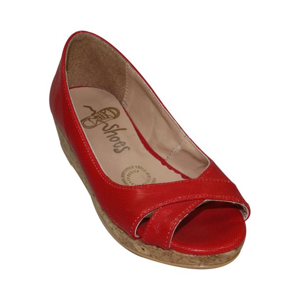 SANDALIA CUÑA LEON NIÑA ROJO SINTETICO 440