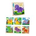 thumbnail image 1 of Rompecabezas de madera de seis caras, juguete de viaje, juguetes interactivos, desarrollo, día de San Valentín. Dinosaurio, 1 of 9