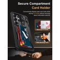 thumbnail image 3 of Funda Vihibii para Samsung Galaxy S25 Ultra con tarjetero, color negro, 3 of 7