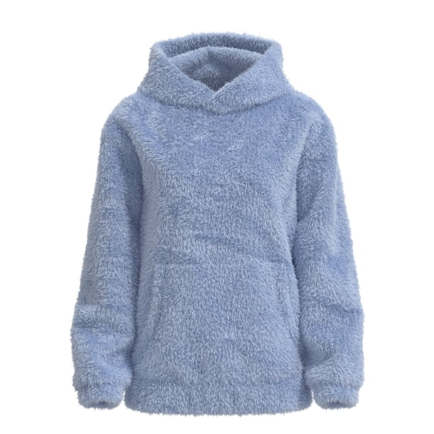 Sudadera Simply Basic para Niña Polar Azul Cielo Talla 12