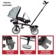 thumbnail image 4 of Carriola tipo Triciclo para Niños Asiento Giratorio 360 JOYKOO Reclinable Luz Sonido Gris, 4 of 7