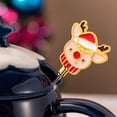 thumbnail image 4 of Taza navideña de cerámica con tapa y cuchara | Taza aislante para chocolate caliente, café o té | Taza para bebidas navideñas para el hogar, la cocina y la oficina., 4 of 7
