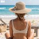 thumbnail image 5 of Sombrero de Playa de Ala Ancha para Mujer Margarita 42 cm beige Unitalla, 5 of 6