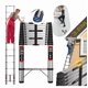 thumbnail image 4 of Escalera Telescópica Extensible 3.8 Metros Acero Inoxidable 13 Peldaños Modelo Plata, 4 of 4