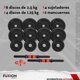 thumbnail image 5 of Set de 2 mancuernas ajustables Fuxion Sports FS-SDM25K-01 con Discos de metal 25 Kg negro Unitalla, 5 of 10