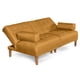 thumbnail image 4 of Sofá Cama de Lino Makora Mostaza Modelo Queen Con Portavasos, 4 of 8