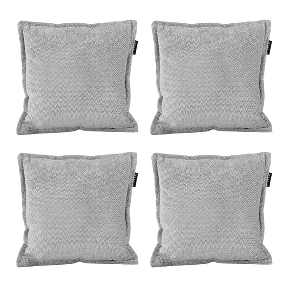 Cojín Decorativo Kappa Cuadrado Set de 4 Gris Bart