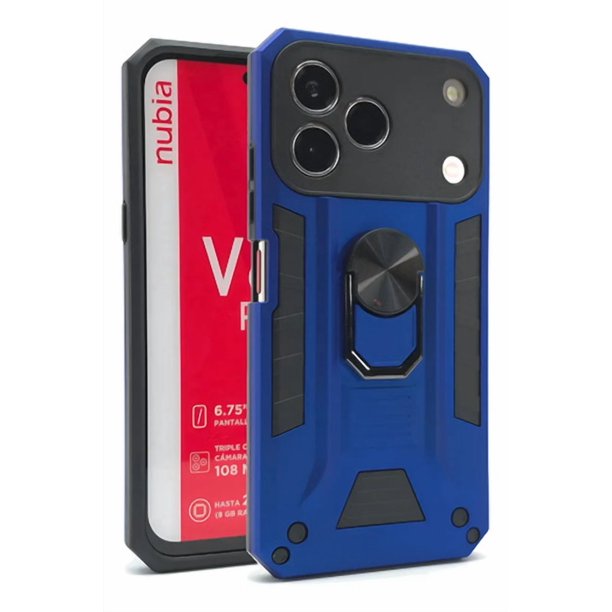 Funda Icon Case Blade Robot para Nubia V80 Pro, Carcasa, Protector, Uso Rudo, Antigolpes, Resistente, Esquinas Reforzadas, Protección de Cámara - Azul rey