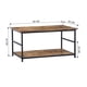 thumbnail image 4 of Mesa de Centro Rectangular de 2 Niveles con Estante, para Sala de Estar, Madera Vintage HOMEMAKE FURNITURE Industrial Rústico, 4 of 6