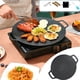 thumbnail image 1 of Bandeja grande de hierro fundido - Varias planchas para cocina, barbacoa y hoguera con patas desmontables, calor uniforme para filete, marisco y tortitas, 1 of 9
